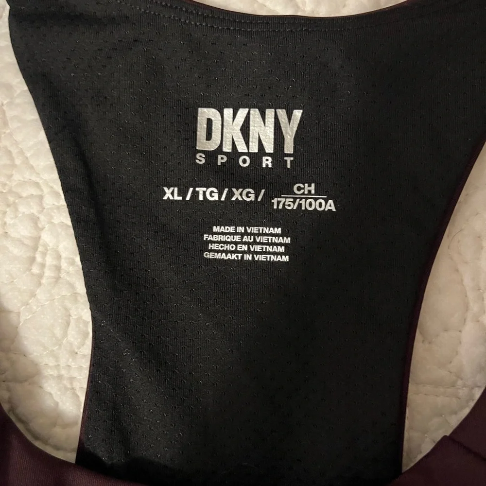 NWOT DKNY Sport Women's Dark Brown Sports Bra, size XL